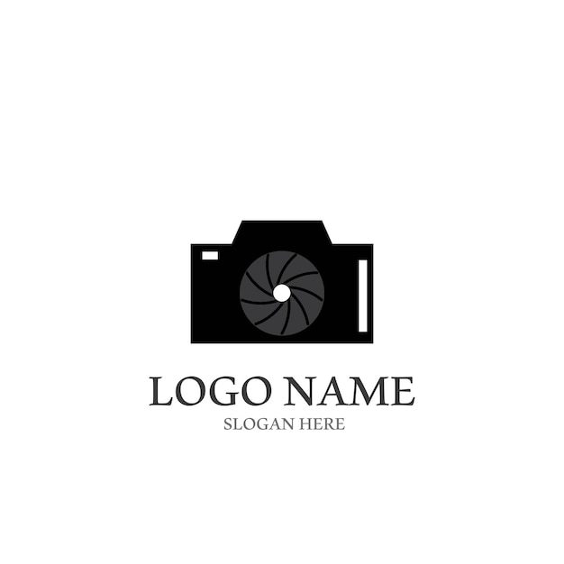 Logotipo de cámara y plantilla vectorial