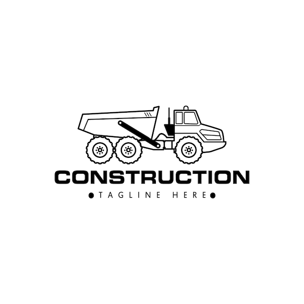 el logotipo del camión de descarga articulado