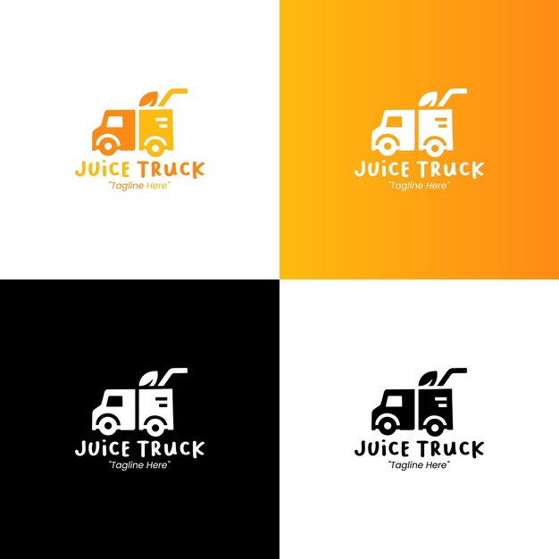 El logotipo del camión de jugo