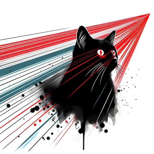 El logotipo de la camiseta de gato negro vectorial