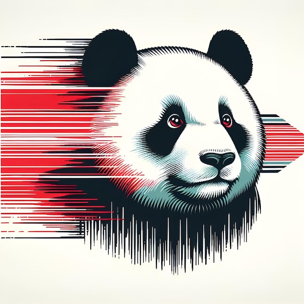 El logotipo de la camiseta de panda vectorial