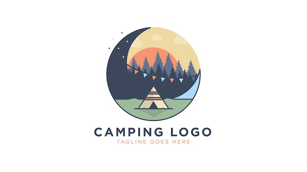 Logotipo de camping