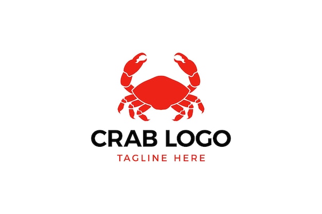 Un logotipo de cangrejo sobre fondo blanco