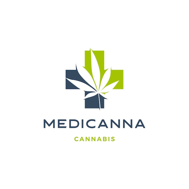 Logotipo de cannabis medicinal icono de hoja de cáñamo descargar