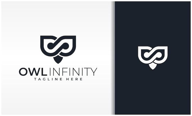 Logotipo de cara de búho infinito