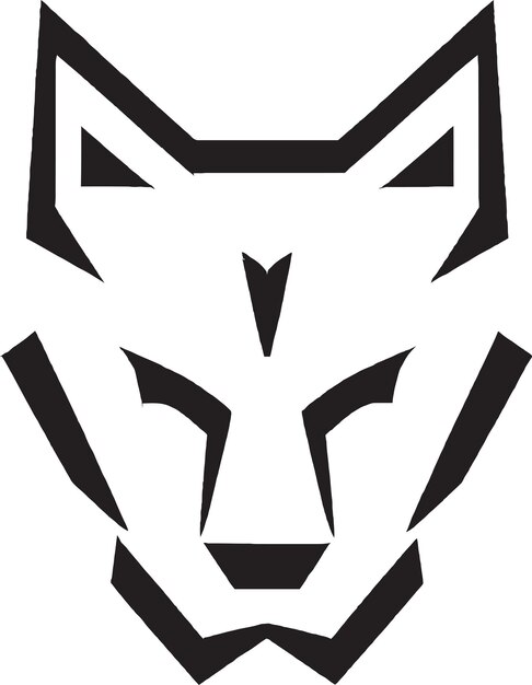 Logotipo de cara de lobo feroz