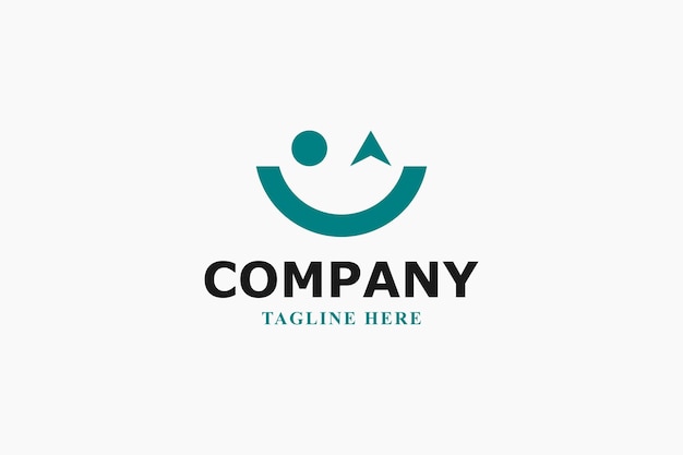 El logotipo de la cara sonriente y parpadeante