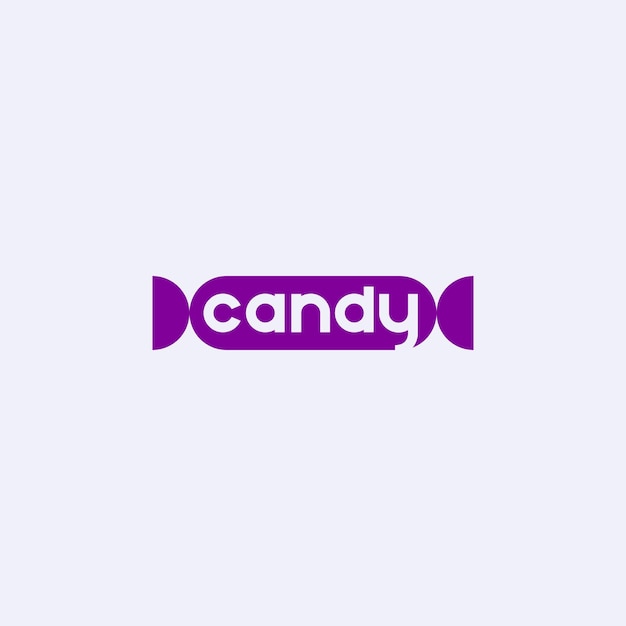 Vector logotipo de caramelo mínimo