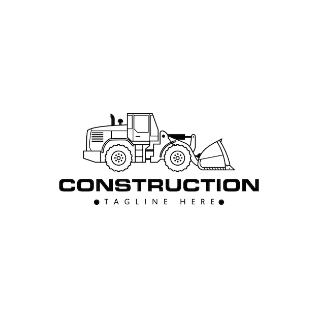 El logotipo del cargador de ruedas en fondo blanco