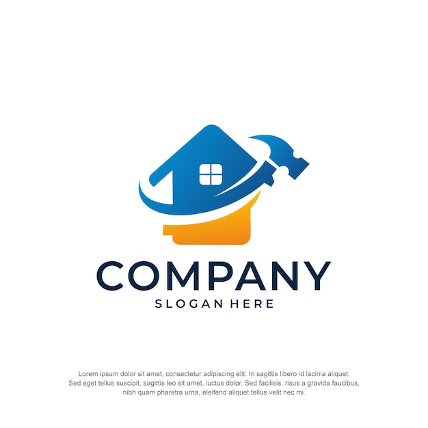 Logotipo de carpintero de servicio a domicilio Vector Premium