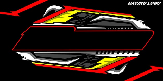 logotipo de carreras aislado en fondo negro para negocios
