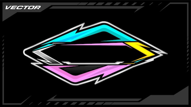 Logotipo de carreras vectoriales para camisetas y medios sociales