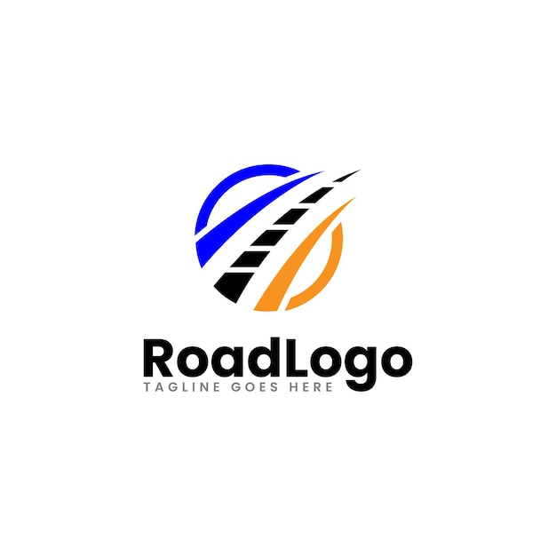 Logotipo de carretera, plantilla de vector de logotipo de carretera