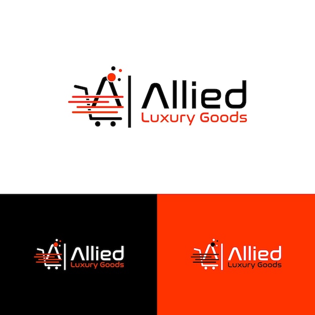 El logotipo del carrito de compras en línea de vector gratuito.
