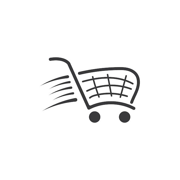 Logotipo de carrito de compras y plantilla vectorial