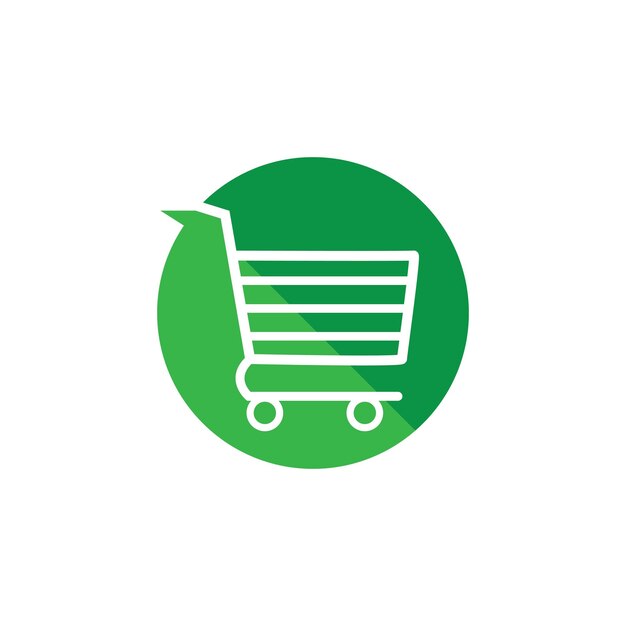 Logotipo de carrito de compras y plantilla vectorial