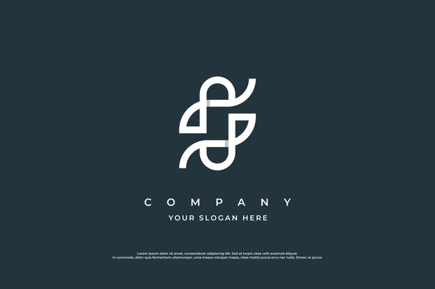 Logotipo de carta OS o plantilla de vector de diseño de logotipo SO