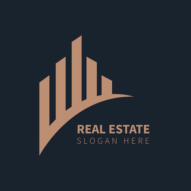 Logotipo de la casa de bienes raíces logotipo y conjunto de iconos de logotipo de edificio Diseño plantilla de ilustración vectorial logotipo