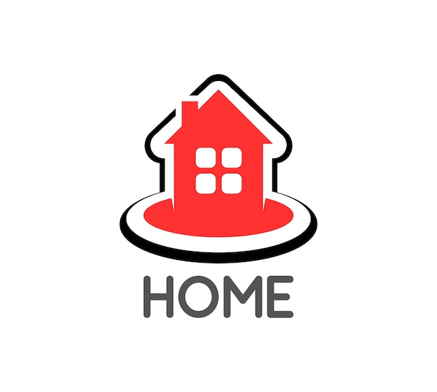 Logotipo con una casa de campo naranja Ilustración vectorial para empresas inmobiliarias y inmobiliarias