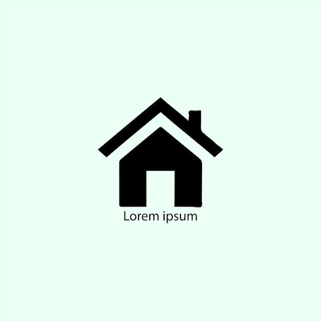 Un logotipo de la casa de color en fondo blanco