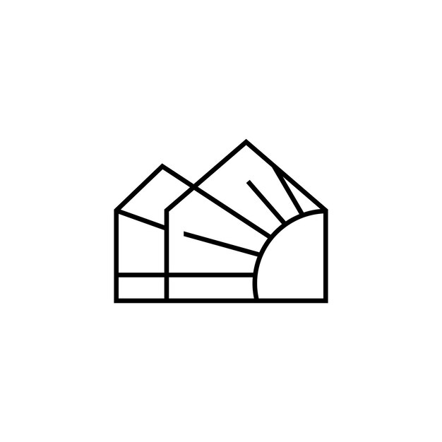 Logotipo de la casa combinado con diseño de sol.