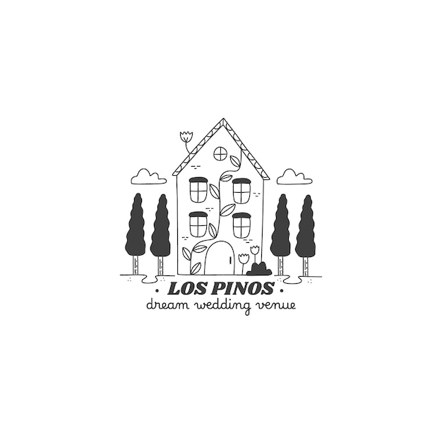 Logotipo de la casa dibujado a mano