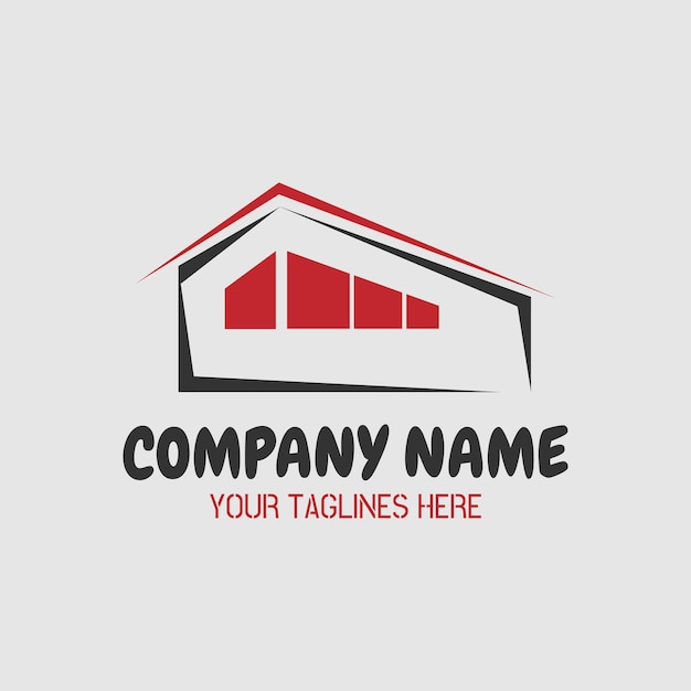 Logotipo de la casa con un diseño simple para el logotipo de la empresa