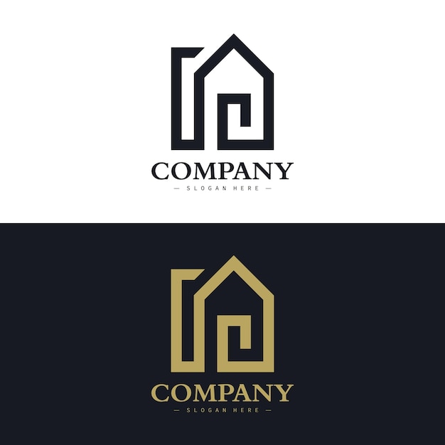 Logotipo de la casa para empresa inmobiliaria