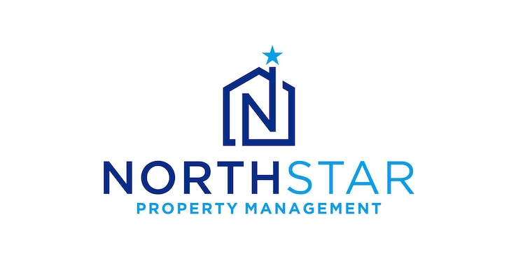 Logotipo de la casa y la estrella N combinación de letras logotipo de la Casa y la estrella