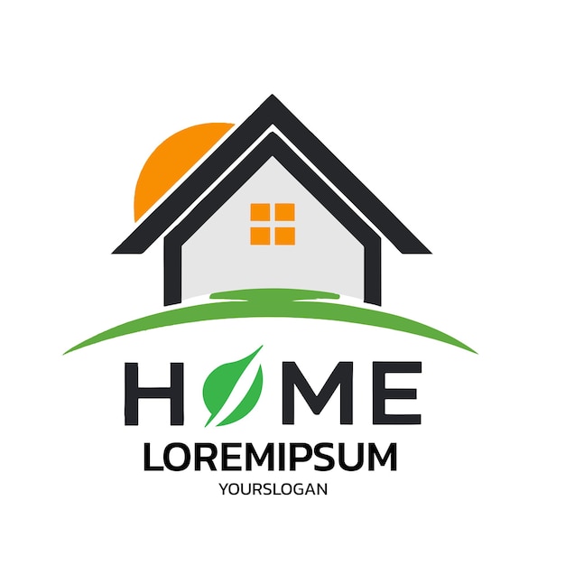un logotipo de casa para el hogar en un fondo blanco