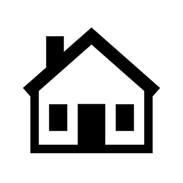 Logotipo de la casa Ícono de casa negra minimalista signo o símbolo para conceptos residenciales o inmobiliarios