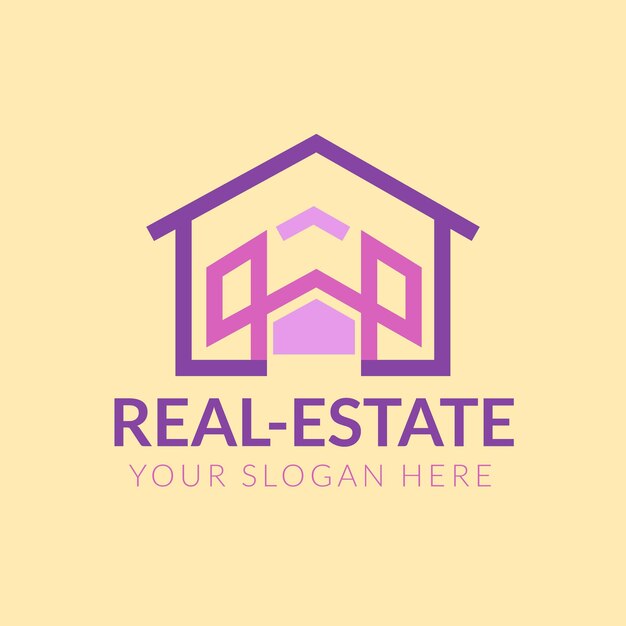 Logotipo de la casa logohome logobuilding logoreal estate logoproperty logovector modelo de logotipo
