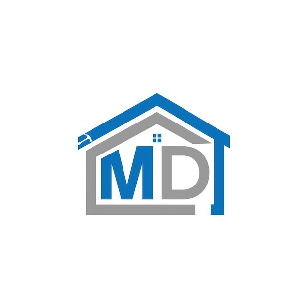 Vector el logotipo de la casa de md