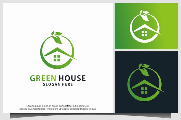 el logotipo de la casa de la naturaleza o del invernadero