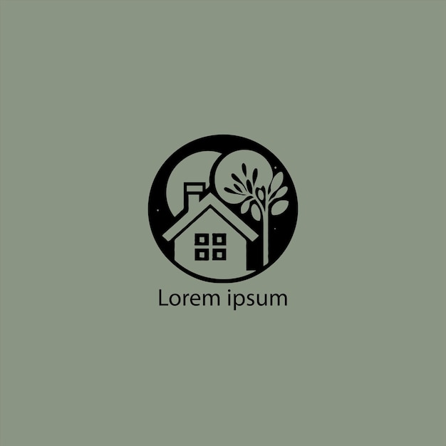 logotipo de la casa negra fondo blanco