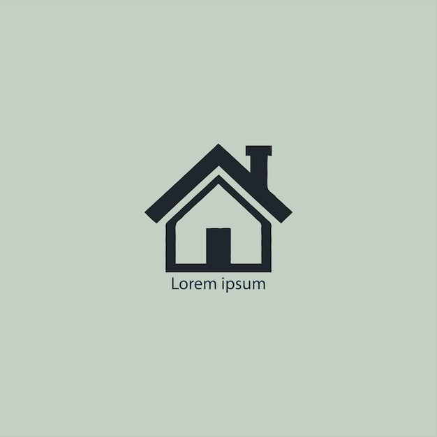 logotipo de la casa negra fondo blanco