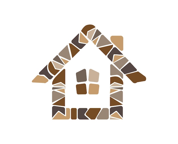 Logotipo de la Casa de Piedra Diseño moderno y elegante Icono de la casa de piedra Vector del logotipo del símbolo de la casa