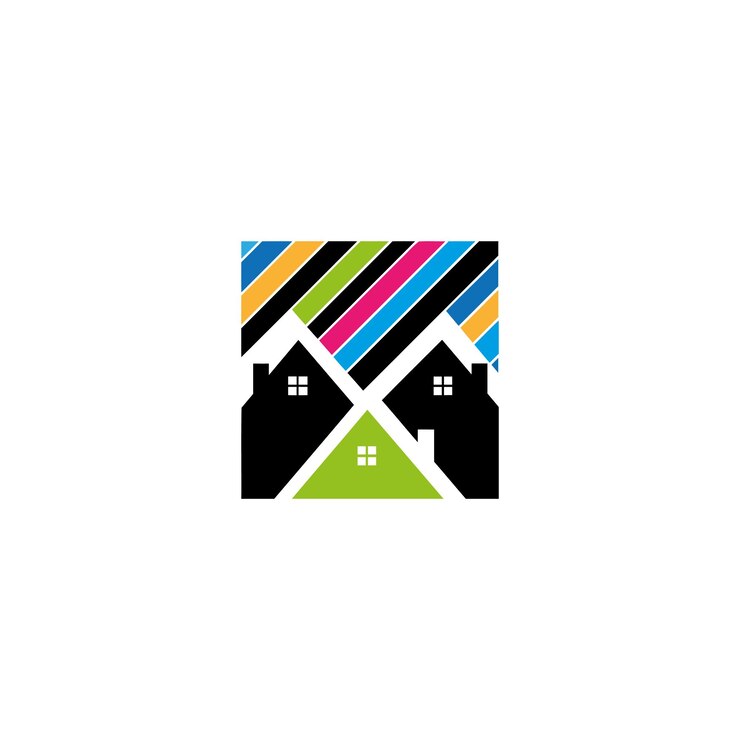 Vector logotipo de la casa de pintura