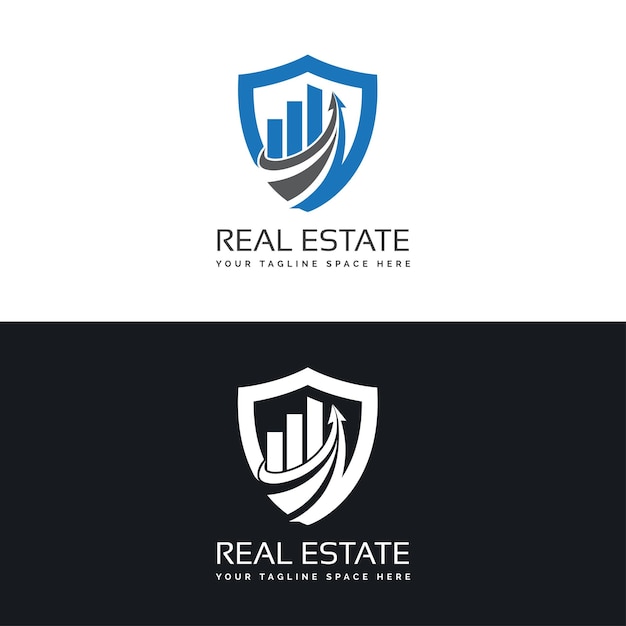 Logotipo de la casa de propiedad de construcción de bienes raíces vectoriales