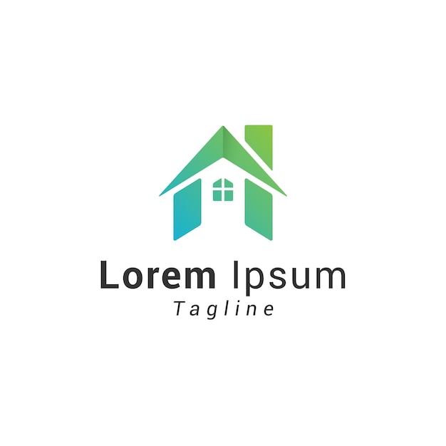 Logotipo de casa simple y creativo.