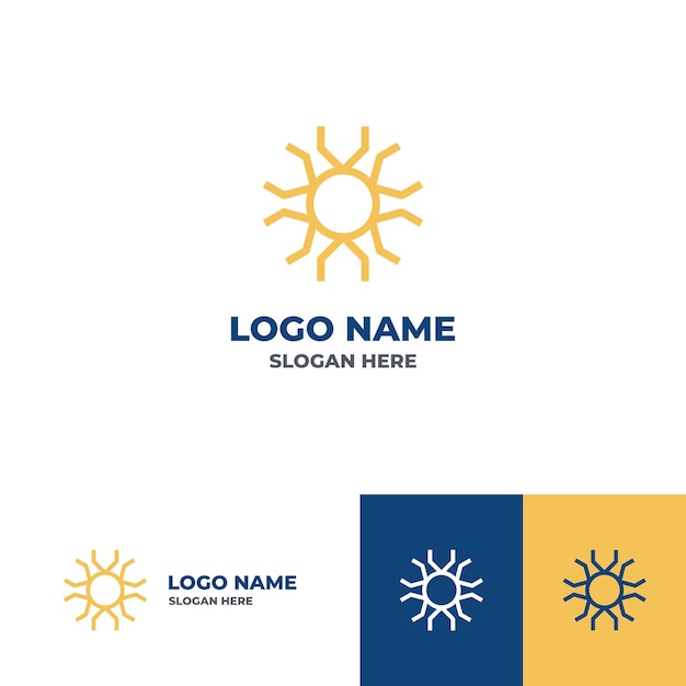 Logotipo de la casa del sol para la empresa o el negocio