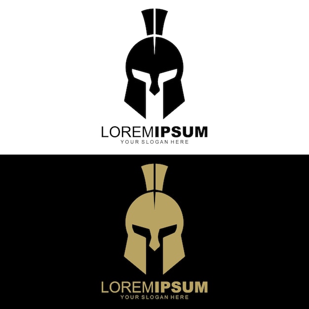 El logotipo del casco espartano
