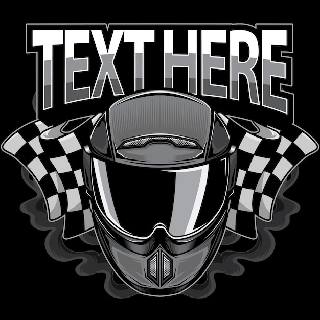 Logotipo de casco de moto