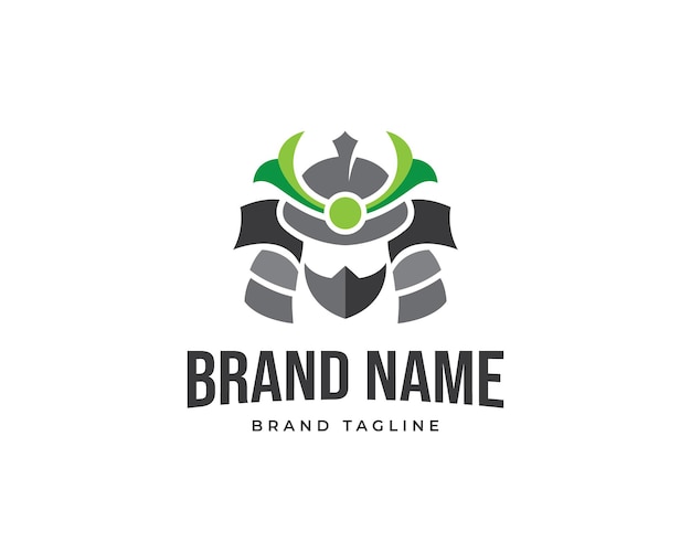 El logotipo del casco de samurai