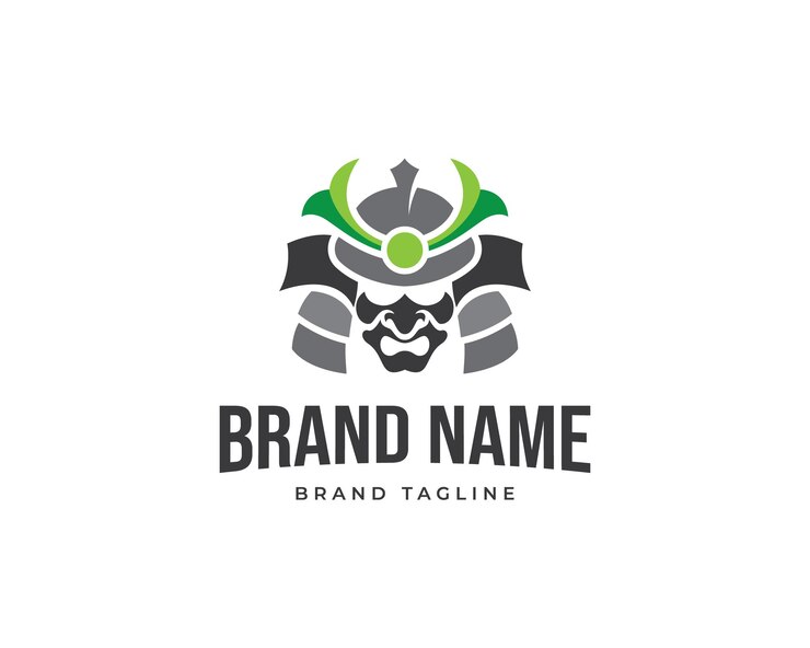 Vector el logotipo del casco de samurai