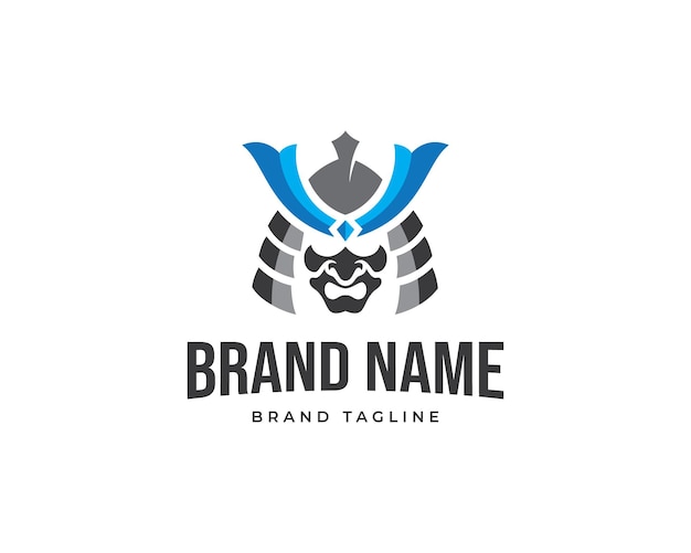 El logotipo del casco de samurai