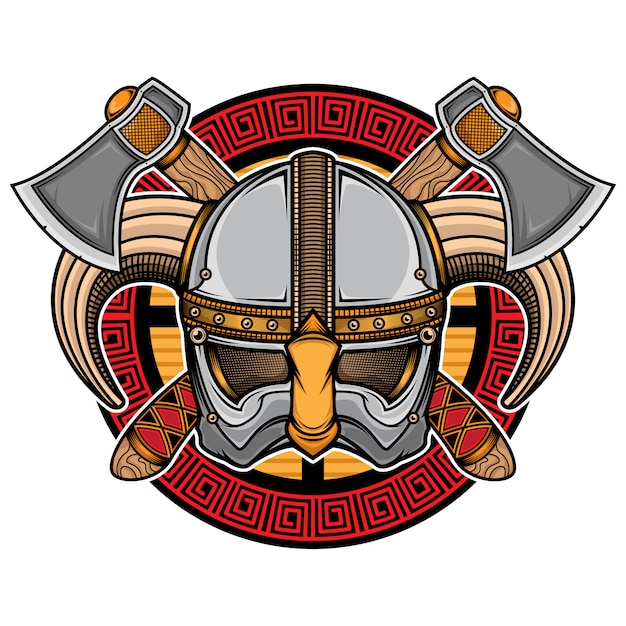 Logotipo del casco vikingo