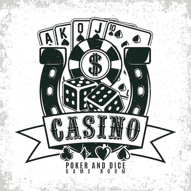 Logotipo de casino vintage