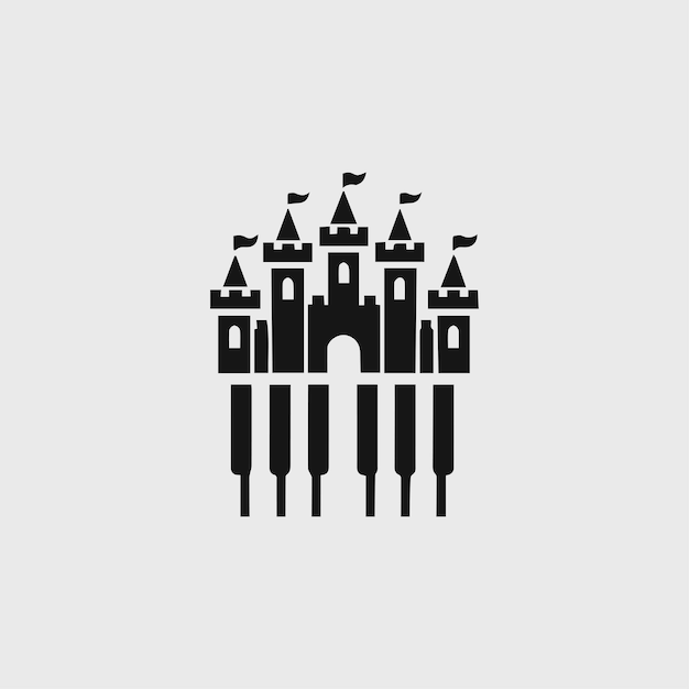 El logotipo del castillo del piano