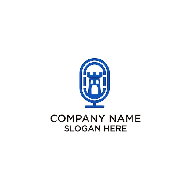 logotipo del castillo de podcast